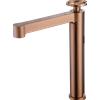 Imex rubinetteria - Miscelatore lavabo alto Olimpo in ORO ROSA SPAZZOLATO BDC033-3ORC
