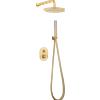Imex Rubinetteria - Kit doccia OLIMPO completo di miscelatore con deviatore in finitura oro spazzolato GPC033