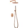 Imex Rubinetteria - Kit doccia OLIMPO completo di miscelatore con deviatore in finitura oro rosa spazzolato GPC033