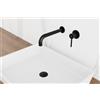 Io Rubinetteria by GME - Sirio miscelatore lavabo a parete nero - 3190NG