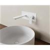 Io Rubinetteria by GME - Cassio miscelatore lavabo a parete Bianco - 3048BL