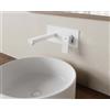 Io Rubinetteria by GME - Orion miscelatore lavabo a parete Bianco- 3028BL