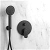 Io Rubinetteria by GME - Round Miscelatore deviatore con doccino NERO - 3087