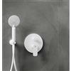 Io Rubinetteria by GME - Round Miscelatore deviatore con doccino Bianco - 3086BL
