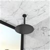 Io Rubinetteria by GME - Braccio a soffitto + soffione rotondo ultrapiatto Ø25cm Nero