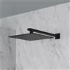 Io Rubinetteria by GME - Braccio a parete + soffione quadrato ultrapiatto 30x30cm - Nero