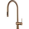 Imex Rubinetteria - Berna miscelatore cucina con bocca estraibile Oro Rosa spazzolato