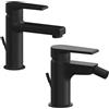 Mariani Rubinetterie Rubinetterie Mariani - Artic set lavabo bidet nero opaco
