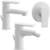 Mariani Rubinetterie Rubinetterie Mariani - Artic set lavabo bidet e miscelatore doccia bianco opaco