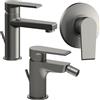 Mariani Rubinetterie Rubinetterie Mariani - Artic set lavabo bidet e miscelatore doccia nickel spazzolato