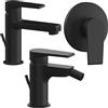 Mariani Rubinetterie Rubinetterie Mariani - Artic set lavabo bidet e miscelatore doccia nero opaco