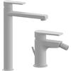 Mariani Rubinetterie Rubinetterie Mariani - Artic set lavabo d'appoggio + bidet bianco opaco