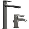 Mariani Rubinetterie Rubinetterie Mariani - Artic set lavabo d'appoggio + bidet nickel spazzolato