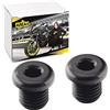 Area1 Copertura filettata per specchietti retrovisori moto 2 pezzi M10 x 1,25 filettatura destra/tappo cieco per specchietto retrovisore sterzo compatibile con KSR