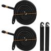 Keenso Camera D'Aria Per Bicicletta 700x23c, 2 Pezzi, Gomma Butilica, Valvola Schrader 48mm, Con 2 Leve, Per Pneumatici Sottili