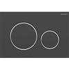 PLACCA DI COMANDO GEBERIT SIGMA 20 ROUND NERA OPACA E CROMO 115.882.14.1