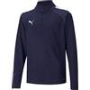 PUMA Teamliga 1/4 Zip Top Felpa Uomo, Uomo, Felpa, 657237-06, Peacoat-puma, 164