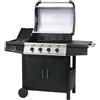 MAYHOME EL02014THB BARBECUE GAS 4 FUOCHI + 1 LATERALE L136xH106x56 VISION4