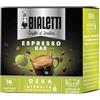Bialetti Caffè d'Italia, Box 16 Capsule, Decaffeinato, Intensità 6, Compatibili con Macchine Bialetti sistema chiuso, 100% Alluminio