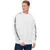 Armani Exchange Felpa in Pile con Logo a Maniche Lunghe Maglia di Tuta, Bianco Sporco, L Uomo