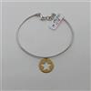 BRACCIALE DA DONNA RIGIDO CON STELLA IN ORO BIANCO E GIALLO 18KT 4,1 GR. (1257)