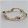 BRACCIALE DA DONNA SEMIRIGIDO IN ORO GIALLO E BIANCO 18KT 750 20,9 GRAMMI (1097)