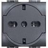BTicino SL4140V16FF Livinglight Presa Universale, Flat, Antracite