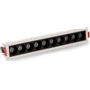 M LEDME Faretto Led da incasso Vienna 20W Rettangolare Cornice bianca Apertura 36 gradi Bianco caldo 3000K M LEDME