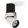 M LEDME Faretto Led da incasso Tube 12W Cornice bianca Apertura 36 gradi Bianco neutro 4000K M LEDME