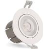 M LEDME Faretto Led da incasso 10W Rotondo Orientabile Cornice bianca Apertura 36 gradi Bianco freddo 6000K M LEDME