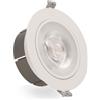M LEDME Faretto Led da incasso 20W Rotondo Orientabile Cornice bianca Apertura 36 gradi Bianco neutro 4500K M LEDME