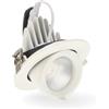 M LEDME Faretto Led da incasso Track 15W Rotondo Orientabile Cornice bianca Apertura 24 gradi Bianco neutro 4500K M LEDME