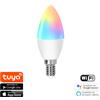 M LEDME Lampadina Led Smart Tuya C37 E14 6W WiFi RGB + CCT luce regolabile e dimmerabile M LEDME