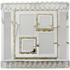 M LEDME Plafoniera Led 120W Quadrata Bianca e Oro CCT luce regolabile M LEDME