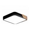 M LEDME Plafoniera Led Wood 24W Nera e Marrone Quadrata CCT luce regolabile con telecomando M LEDME