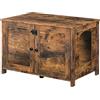 HOOBRO Armadietto per Gatti, Litter Box, con Sportello e Divisore, Spazioso, Struttura Robusta in Legno, Nido per Gatti, Corridoio, Marrone Vintage EBF03MW01G1