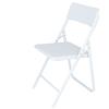 Mueblear Silla Sedia Delta Pieghevole in Metallo Bianco, 5 x 81 x 50 cm, 42,5 x 50 x 81 cm