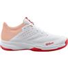 Wilson Kaos Stroke 2.0, Tennis Shoe Donna, White/Peach Parfait/Infrared, 41 1/3 EU