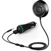Asudaro Vivavoce Bluetooth 5.0 per Auto, Auto Vivavoce Bluetooth Guida in Auto Tranquillità Supporto NFC Collega Due Telefoni Cavo Audio Da 3,5 mm Accoppiamento Automatico Telefono Vivavoce Bluetooth