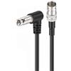HangTon Cavo video SDI 6G per monitor Blackmagic Video Assist 4K 5, adattatore ad angolo retto ad alta densità HD Micro BNC a BNC femmina 45cm 4096x2160p@30 Video