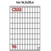 MARKIN Etichette bianche permanenti Markin Copiatabu 16,3x35,4 mm con margine - 96 et./ff - conf. 100 ff A4 - X210C532