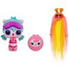 Giochi Preziosi Pop Pop Hair Surprise, Doll-Spazzole con Lunghe Ciocche in Tessuto Multicolore