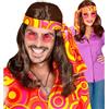 W WIDMANN MILANO Party Fashion - Parrucca anni '70 Disco Fever con fascia, capelli artificiali, flower power, hippie