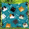 Meiju-shop Mateju Copriletto Trapuntato Singolo in Microfibra, Bed Linen Matrimoniale Primaverile Estivo,Coperta 3D Stampato Lenzuolo Copriletto Singolo Leggero (Gatto2,180x200cm)