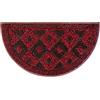 emmevi Zerbino Ingresso Vellutato 40x70cm Tappeto Antiscivolo Lavabile MOD.Gold Dis_11 SEMILUNA Rosso