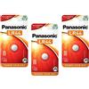 Panasonic - Set di 3 pile a bottone Cell Power LR44 (L1154) - Alkaline manganese 1,5 V