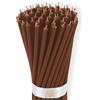 Danilovo - Candele in Cera d'Api, 50 Pezzi, Colore Marone, Candele Decorative per Preghiera, per Rituali, Decorazione o Candele di Compleanno, 16 cm x 0,5 cm