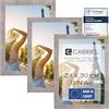 CABBEL confezione da tre (3 pezzi) cornici DIN A4 21x30 in legno MDF color Grigio (Calcestruzzo) con vetro Plexi infrangibile