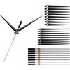 PATIKIL Kit Ricambio Lancette Dell'Orologio, 8 Set Lancette Ricambio Meccanismo Dell'Orologio in Alluminio, Parti Ricambio Orologio da Parete, Riparazione Fai da Te, Nero, A01