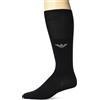 Emporio Armani Eagle Logo Monopack Long Socks, Calzini Uomo, Nero (Black), L-XL